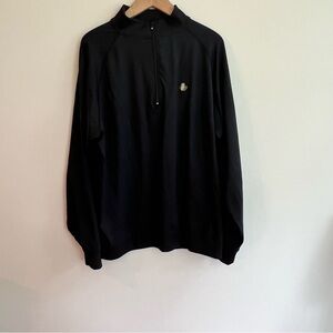 Footjoy Quarter Zip Black Pullover Men's‎ Size XL Whitemanor CC Logo EUC